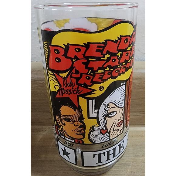 Vintage Brenda Starr Reporter Glass “The Sunday Funnies” Comic 1976 Libbey 5 3/4 - Picture 4 of 6